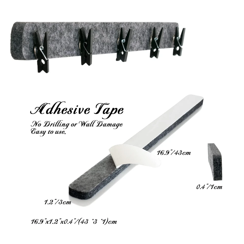 Picture Frames Collage Wall Decor, 6 Pcs Black Felt Lightweight Bulletin Boar... - Image 4 of 4