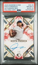 2025 TOPPS DIAMOND ICONS AUTOS RED #AC-SI SHOTA IMANAGA 1/5 PSA 8 AUTO 10
