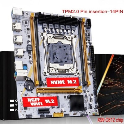 Mainboard X99 LGA211-3 Unterstützung Xeon E5 V3 V4 DDR4 NVMe M.2 USB3.0 SATA3.0