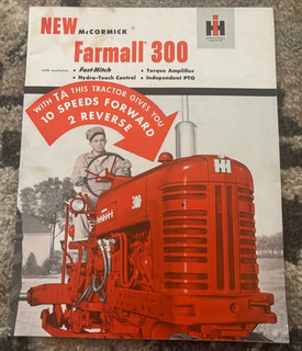 International Harvester Farmall 300 Tractor For 1956 Brochure AMIL26