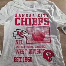 NFL Kansas City Chiefs Girls White Graphic T-Shirt reprint VK14734