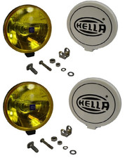 Pair Of Hella 500 Series Classic Yellow Fog Lights Halogen 55 Watt 6 Inch Round Pair Of Hella 500 Series Classic Yellow Fog Lights Halogen 55 Watt 6 Inch Round