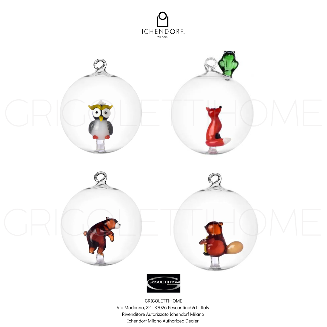 Woodland Tales Set 4 Glass Balls Christmas 2025 Ichendorf Milano