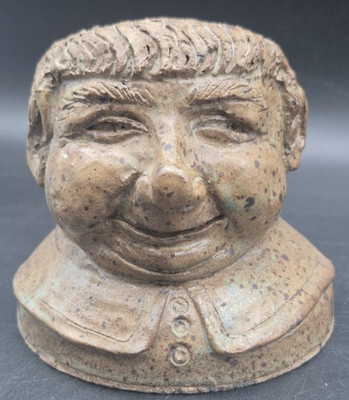 Pottery Sculpture Of A Monk's Head By Ondre