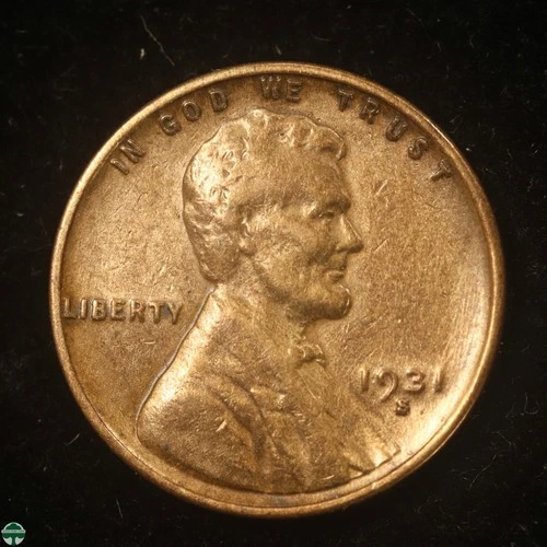 1931-S Lincoln Wheat Cent - Very Fine Details: Cleaned