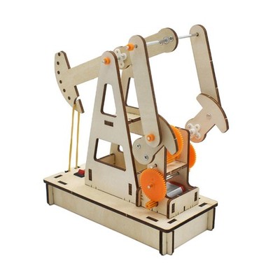 Stem Toys Holz 3D Creative Science Experiment Kits Trick Oil Derrick Rig Toy