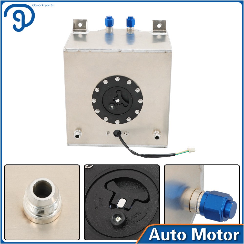 Racing/street Fuel Cell Gas Tank 5 Gallon +level Sender Drift/polished Aluminum