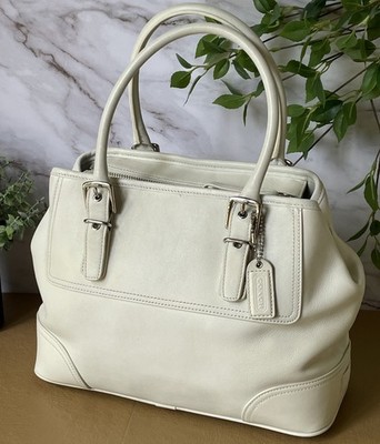 Vintage 2004 COACH Hamptons LEATHER TOTE BAG PURSE SATCHEL Rehabbed