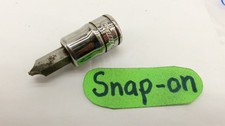 Snap-on tools 3/8” Drive 5/15” Flat Tip Short Bit Socket Driver USA F52E Nice!