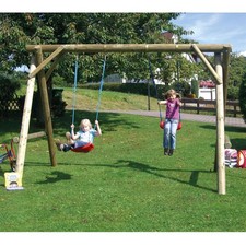 TeJe MAXI-Doppelschaukel Kinderschaukel Schaukelgerüst Gartenschaukel