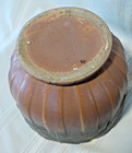 Vintage unmarked McCoy 6 3/4" large Sand Butterfly Jardiniere Brown Ribbed — photo 3