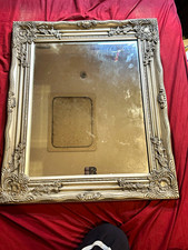 Ornate antique Silver Framed Rectangular Wall Mirror, Regular Glass