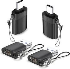 4 Pack USB to USB C Adapter, 2Pack Type C Female to a Male Converter  2Pack USB C