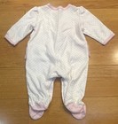 Little Me Pink White Polka Dot Coverall One-Piece for Girls 3 Months Long Sleeve — photo 3