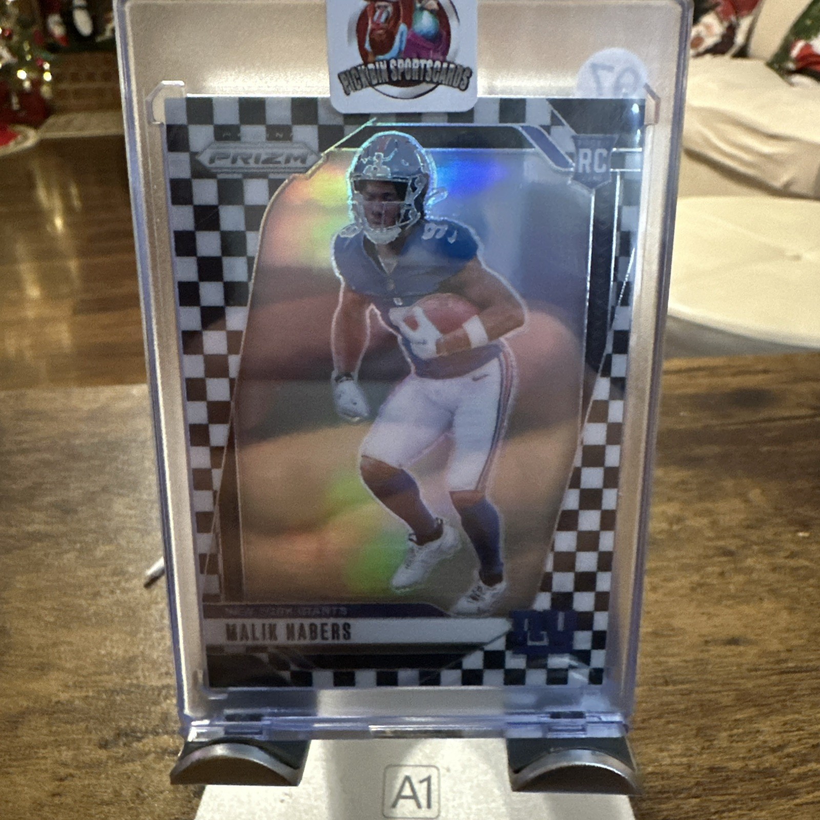 2024 Panini Prizm - Rookies Malik Nabers #370 Black & White Checker Prizm (RC)