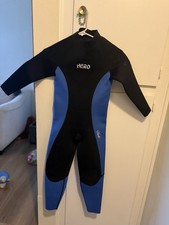 Hevto Hero Full- Body Wetsuit Blue/Black Neoprene/Nylon Youth Size 10