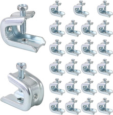 1/4"-20 Beam Clamp for Threaded Wire Ring, Zinc Plated Steel Beam Clamp for 1/2