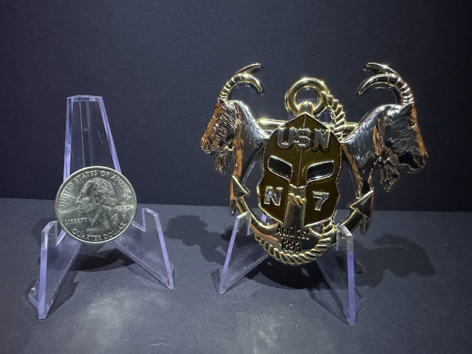 US Navy Chief Petty Officer Challenge Coin CPO Mess E7 Millington N7