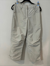 L.L.Bean Kids Snow Pants Size 12 Beige Insulated Waterproof Winter Ski Snowboard