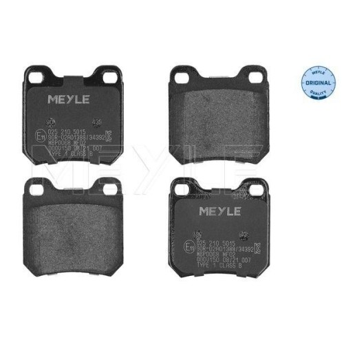 Plaquettes de frein Meyle anti-bruit et faible poussière pour Opel Berline et Saab