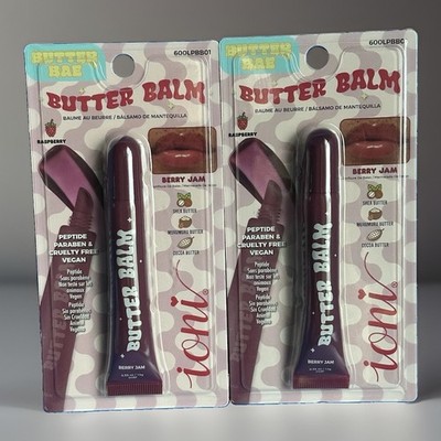 2x Ioni Butter Bae Peptide Lip Butter Balm Raspberry Berry Jam 600LPBB01