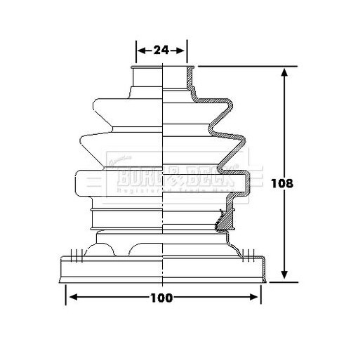 BORG & BECK Bellow Kit, drive shaft BCB6242