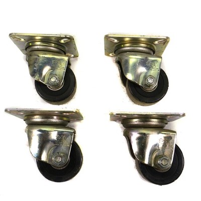 (Lot of 4) Sisiku HJ-65 Industrial Swivel 2.5'' Steel Base Rolling Caster Wheels