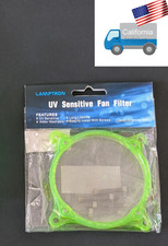 NEW Lamptron Green UV Sensitive Aluminum Mesh 80mm Case Fan Filter Frames