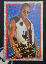 2001 Merlin WWF - The Rock STICKER Glitter Foil WWE Rare - Dwayne Johnson