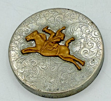 BUCKING HORSE SNUFF BOX Cover Rodeo rider Bareback Rider Bronco Cowboy