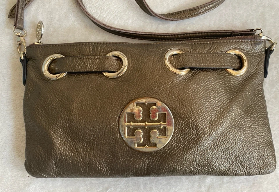 TORY BURCH Bag Brown Metallic Leather Bag/Shoulder/Crossbody - Image 2 of 4