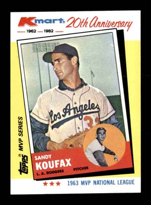 1982 Topps K Mart #4 Sandy Koufax   NM X3435805