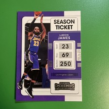 PANINI CONTENDERS NBA 2021-2022 #62 LEBRON JAMES LA LAKERS SEASON TICKET CARD 2