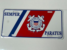 US COAST GUARD FLAG RUST FREE METAL MADE IN USA LICENSED PLATE