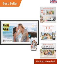 Marco de fotos digital Frameo WiFi 64 GB - Pantalla táctil FHD de 15,6