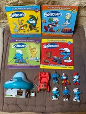 4 Smurf Books + 6 Figures + 1 Vehicle + A Smurf Puffi House