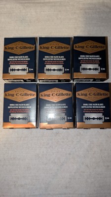 6x 10 Stück King C Gillette  Rasierklingen  Doppelseitige Wechselklingen Neu,OVP
