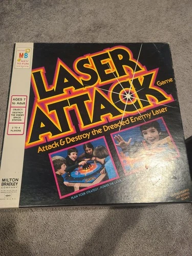 Vintage Laser Attack Board Game Milton Bradley 1978 Sci-Fi Space COMPLETE