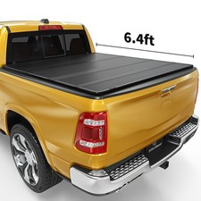 6.4ft Hard 4-fold Tonneau Cover For 2003-2026 Dodge Ram 1500 2500 3500 Truck Bed