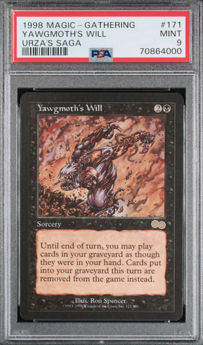 MTG Yawgmoth's Will Urza's Saga Regular PSA 9
