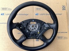 2000-2007 Ford Focus Black Leather Stitch Steering Wheel Without Cruise Buttons