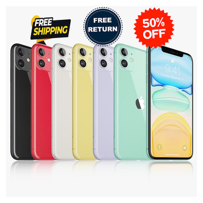 Apple iPhone 11 64GB/128GB - Black, Red, Verizon, T-Mobile, Free Shipping