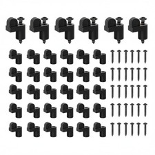 HJUHBDJ 30 Pack 3/8 in Nylon Window Screen Clip with Screws inch, black