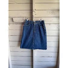 Calvin Klein Jeans Vintage High Waisted Denim Skirt Medium Wash Blue Size 12