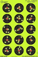 Splatterburst Targets - 12 x18 inch - 3 50 pack, Bright Yellow/Red 