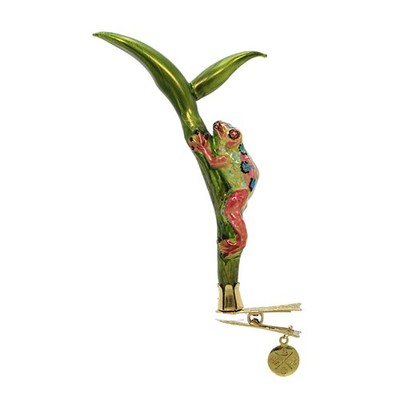 Morawski Clip On Frog Cling To Frogfruit Tree Ornament Tropical  Colorful