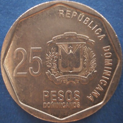 DOMINICAN REPUBLIC 25 PESOS 2017 Dominicana Dominikanische