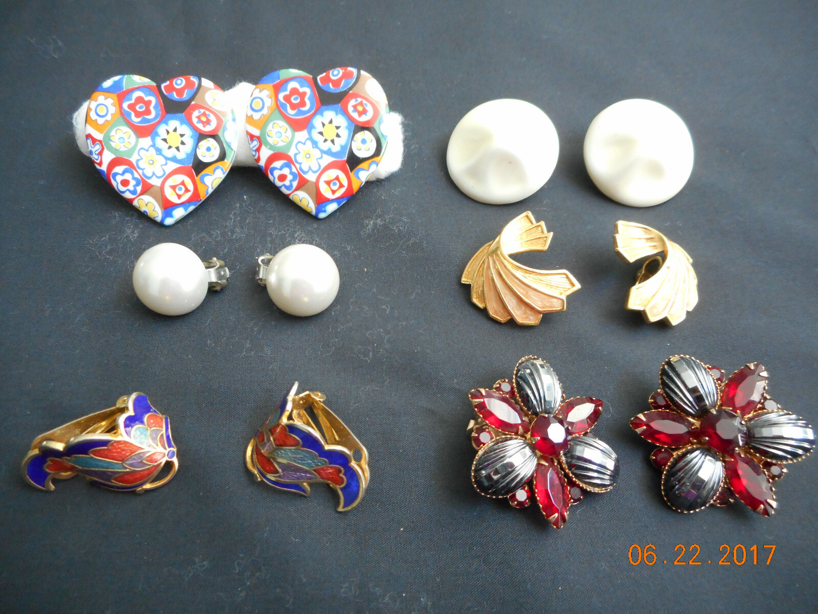 Vintage Clip Earrings Lot of 6 Pairs eBay