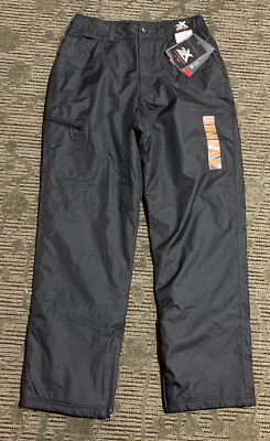NEW ZeroXposur Mens Snow Pants Insulated Fleece Lined Black Size Small NWT 