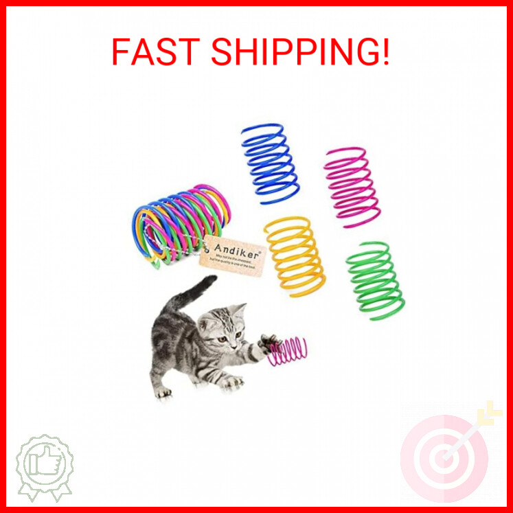 Andiker 12-Piece Cat Spiral Spring Toy for Exercise and Play